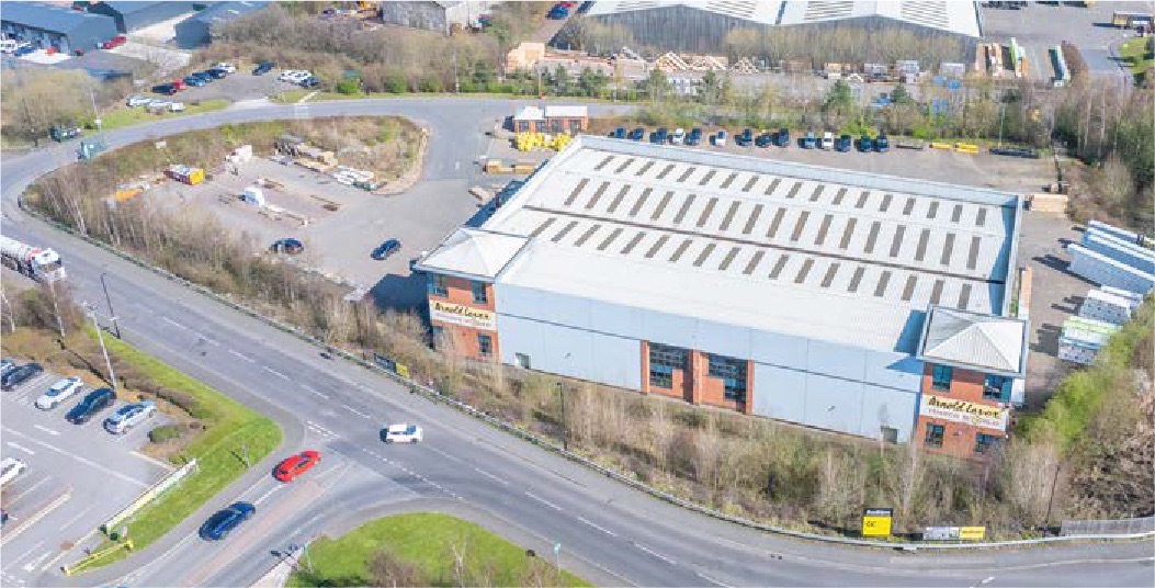 Aerial view of Unit 1 Oxclose Park Sheffield